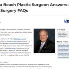 Laguna Beach plastic surgeon on blepharoplasty