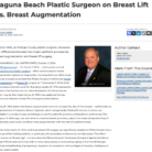 Laguna Beach plastic surgeon compares mastopexy and breast augmentation