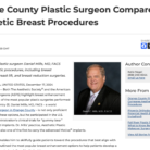 Orange County plastic surgeon on cosmetic breast surgery