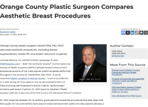 Orange County plastic surgeon on cosmetic breast surgery